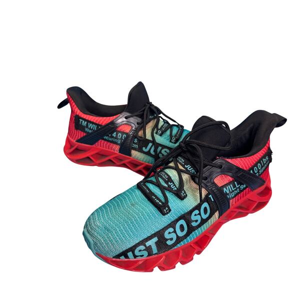 COKAFIL Shoes - COKAFIL Running Shoes Blade Sole Knit Mesh Lace Up Athletic Sneakers EU 41